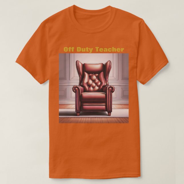 T-shirt enseignant homme hors service (Design devant)