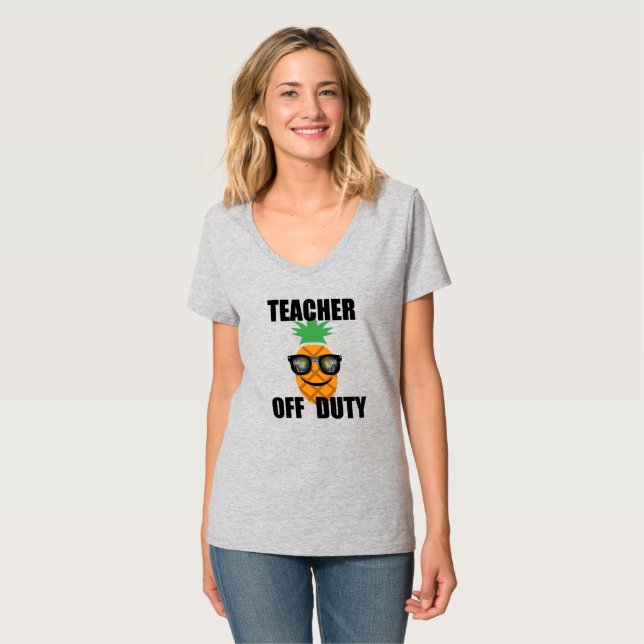 T-shirt Enseignant hors fonction Conception - T-S à col V  (Devant entier)