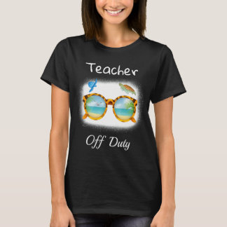 T-shirt Enseignant Hors Service Dernier Jour De L'École En
