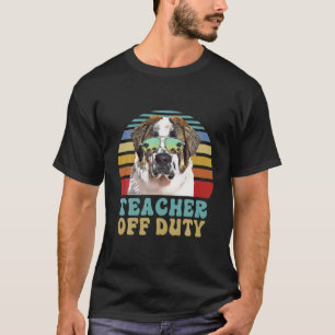 T-shirt Enseignant hors service drôle St. Bernard Chien ét