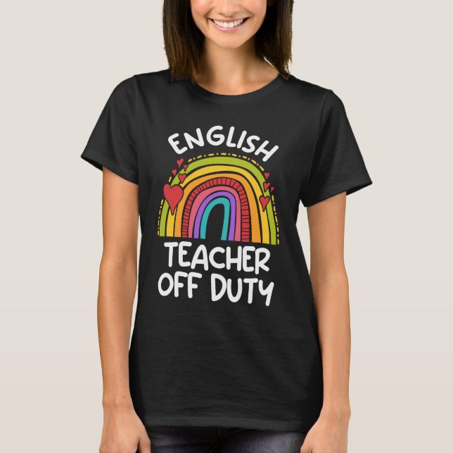 T-shirt Enseignant hors service Enseignant de vacances (Devant)