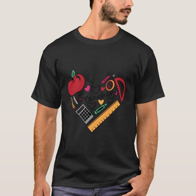 T-shirt Enseignant Il Outils d'apprentissage Enseignant Ap (Devant)
