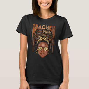 T-shirt Enseignant intelligent noir Amour afro Mélanine Af