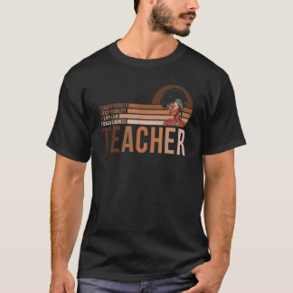 T-shirt Enseignant intelligent noir Amour afro Mélanine Af