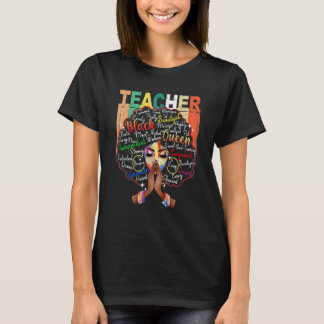 T-shirt Enseignant intelligent noir Amour afro Mélanine Af