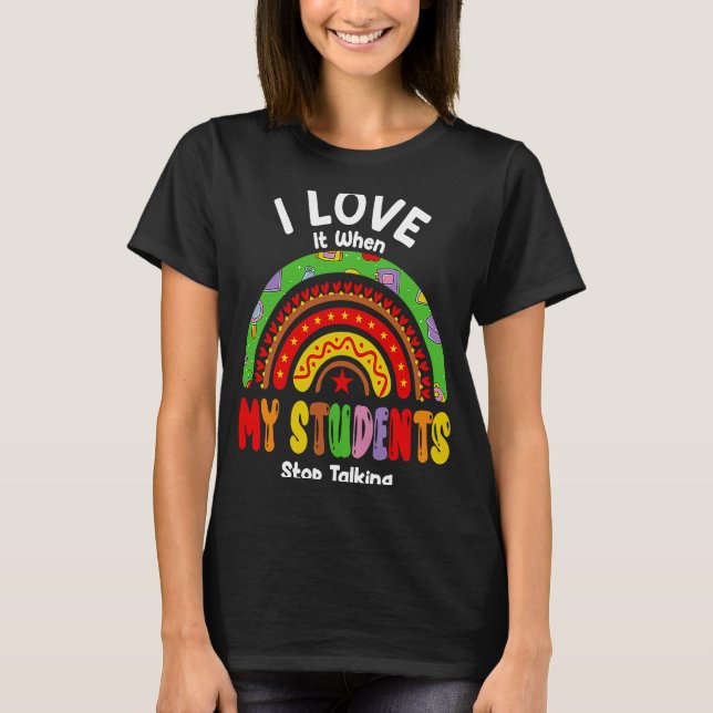 T-shirt Enseignant J'Aime Quand Mes Étudiants Cessent De P (Devant)