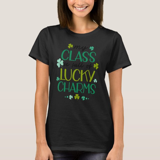 T-shirt Enseignant Jour de la Saint Patrick Mon Cours Est  (Devant)