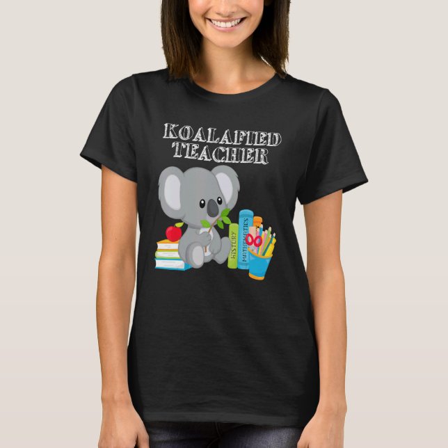 T-shirt Enseignant Koalifié École Enseignant Fier Koala Do (Devant)