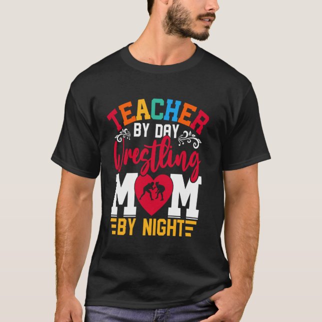 T-shirt Enseignant le jour, lutteur la nuit (Devant)