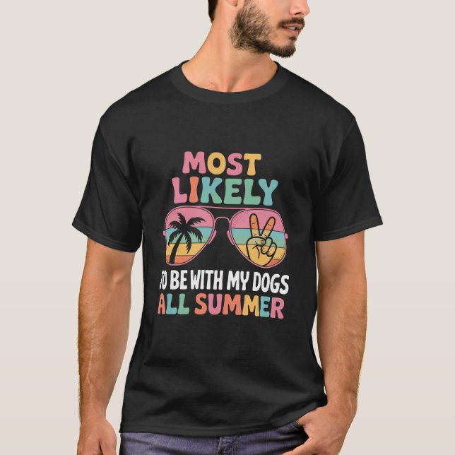 T-shirt Enseignant le Plus Susceptible de Passer l'Été ave (Devant)