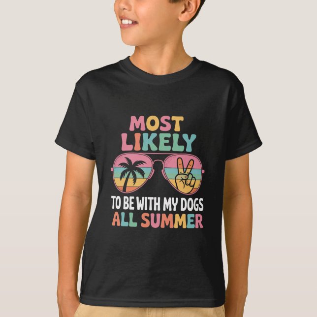 T-shirt Enseignant le Plus Susceptible de Passer l'Été ave (Devant)