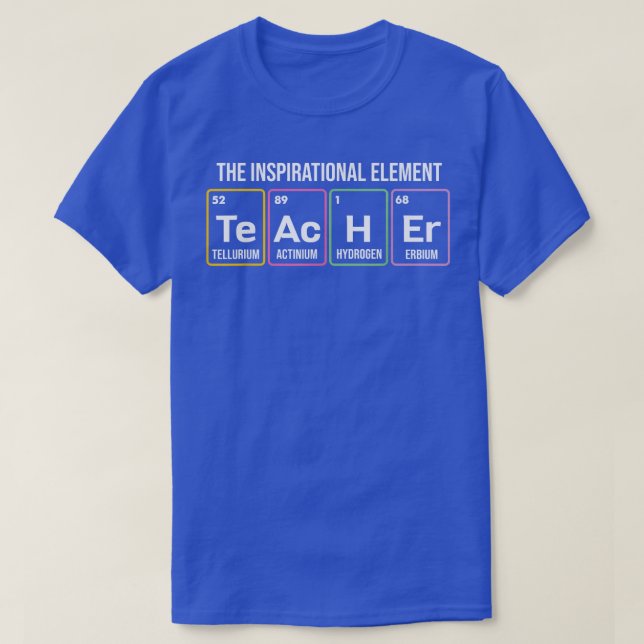 T-shirt Enseignant L'Élément Inspiration Travail de table  (Design devant)