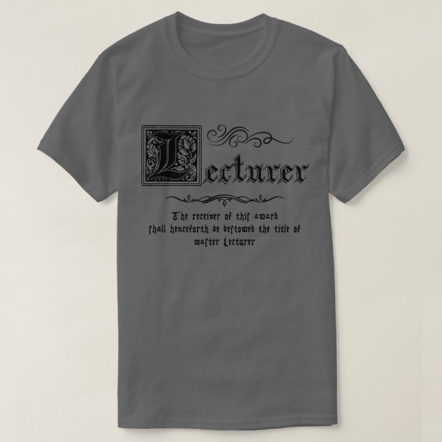 T-shirt Enseignant maître médiéval (Design devant)