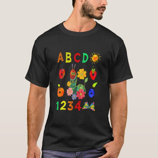T-shirt Enseignant Maternelle Fleurs Rétro Et Chatte Affam (Devant)