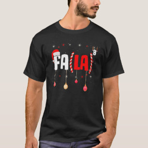 T-shirt Enseignant Math de Noël Fa La8 Equations Fa La La