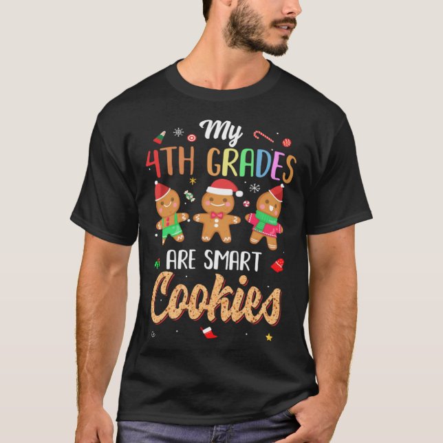 T-shirt Enseignant Mes 4e Graders sont des cookies intelli (Devant)