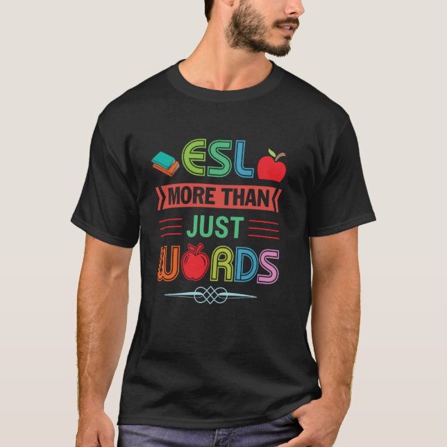 T-shirt Enseignant multilingue enseignant l'ESL Enseignant (Devant)