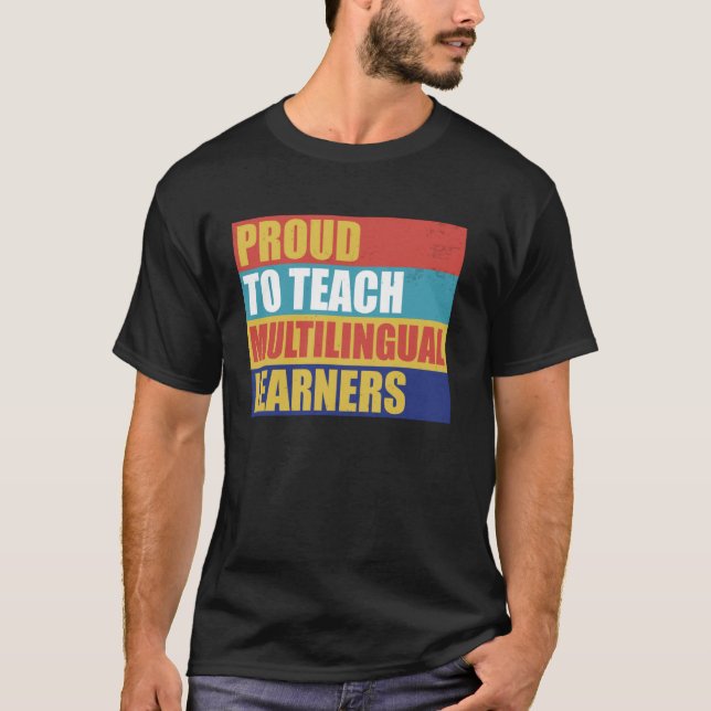 T-shirt Enseignant multilingue ESOL Langue linguistique ES (Devant)