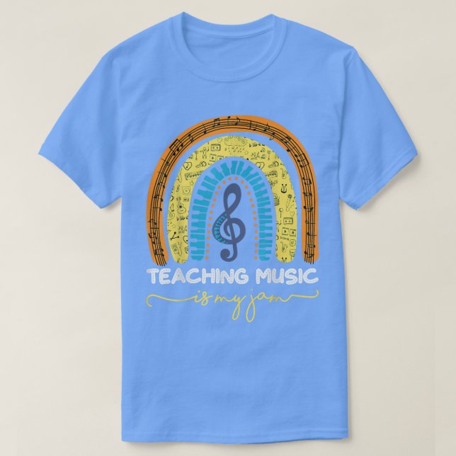 T-shirt Enseignant Musique La Musique Est Mon Jam 1977 (Design devant)