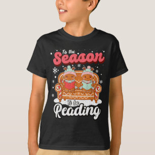 T-shirt Enseignant Noël École Rétro Bibliothécaire Groovy