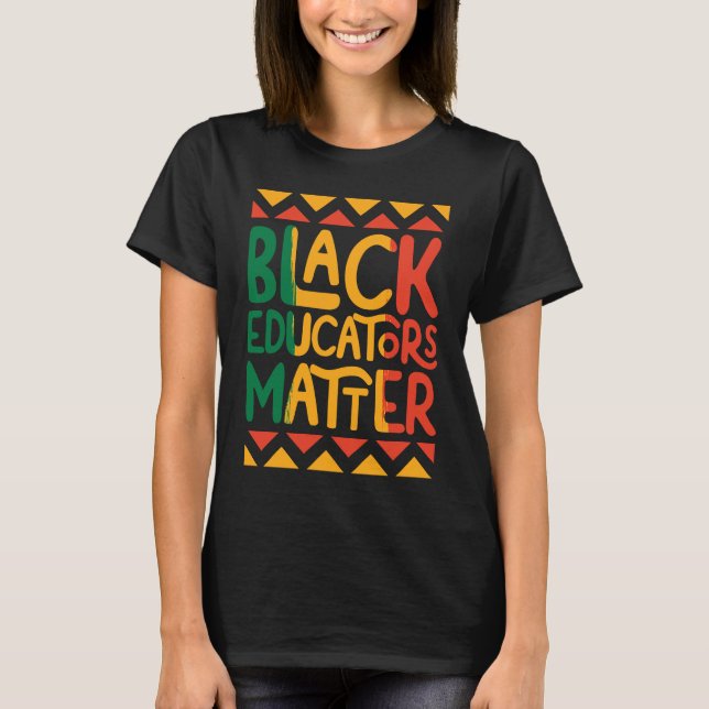 T-shirt Enseignant Noir Enseignant Noir Histoire Mois (Devant)