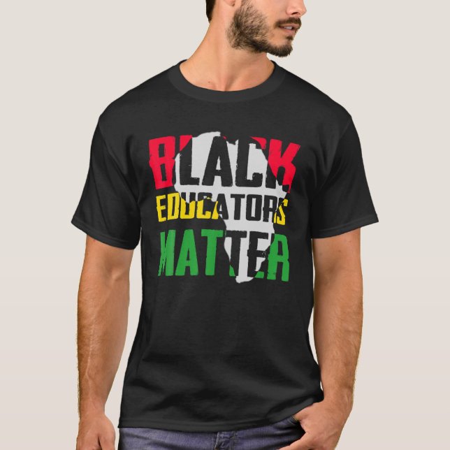 T-shirt Enseignant Noir Enseignant Noir Histoire Mois (Devant)