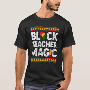 T-shirt Enseignant noir Magie Enseignant Hommes Femmes His