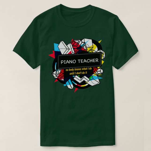 T-SHIRT ENSEIGNANT PIANO (1) (Design devant)