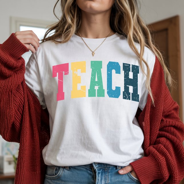T-shirt enseignant pour les éducateurs, enseignant (Teach t-shirt, colorful teacher shirt, teacher appreciation gift, graduation gift for teacher,)