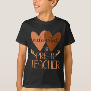 T-shirt Enseignant Pré K Noir Préscolaire Histoire des Noi