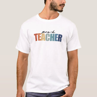 T-shirt Enseignant Pré-K Retour À L'École Pour Hommes Et F