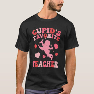 T-shirt Enseignant préféré de super Retro Cupid Valentine
