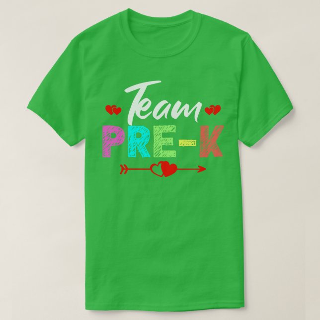 T-shirt Enseignant PréK de l'équipe (Design devant)