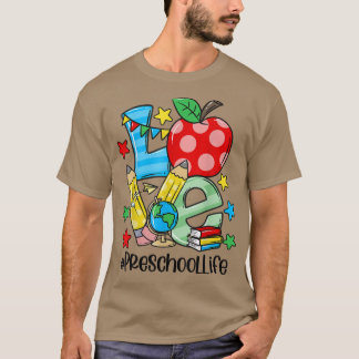 T-shirt Enseignant préscolaire Étudiant Heureux premier De