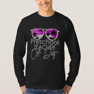 T-shirt Enseignant préscolaire hors service Lunettes de so