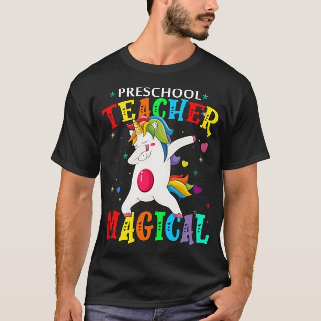 T-shirt enseignant préscolaire magique (Devant)