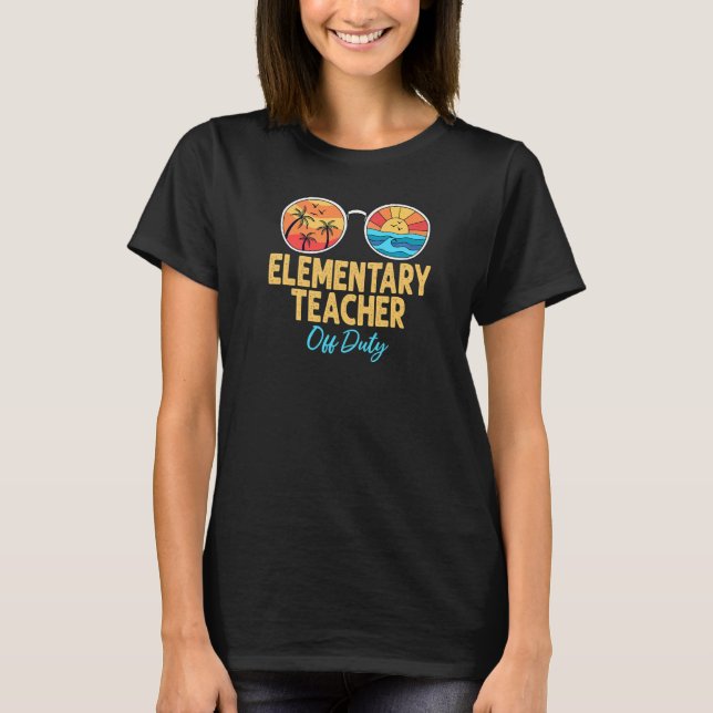 T-shirt Enseignant Primaire Happy Dernier Jour De Scho (Devant)
