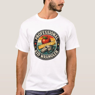 T-shirt Enseignant Professionnel de Gestion d'Enfants Badg