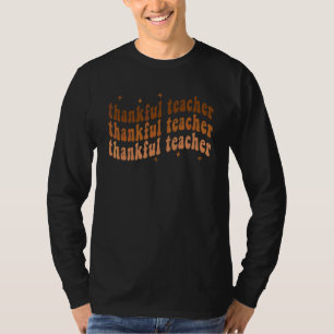 T-shirt Enseignant Reconnaissant Groovy Automne Action de