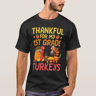 T-shirt Enseignant reconnaissant pour mes dindes de CE1 Jo