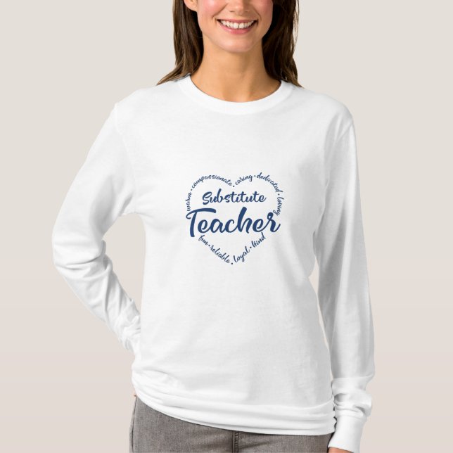 T-shirt Enseignant remplaçant, sous-enseignant (Devant)