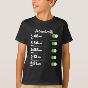 T-shirt Enseignant Réveil de la vie École du matin des o
