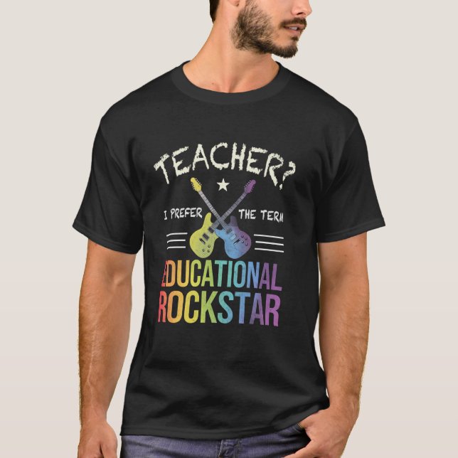 T-shirt ENSEIGNANT ROCK Définition ROCKSTAR ÉDUCATIF I  (Devant)