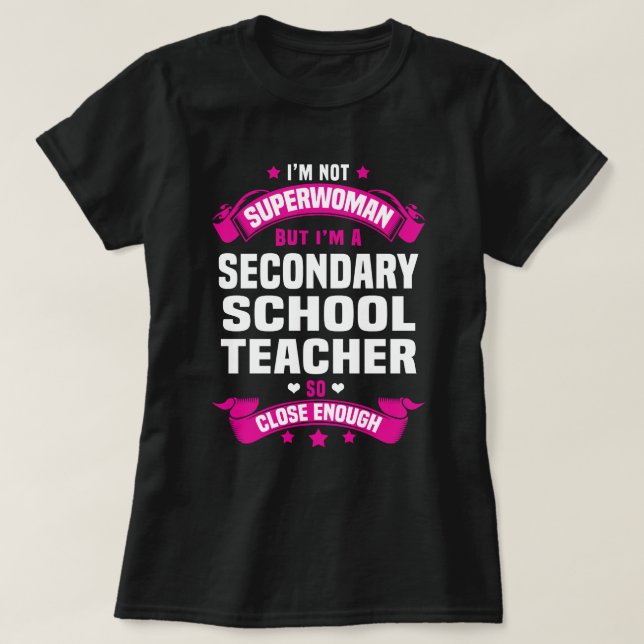 T-shirt Enseignant secondaire (Design devant)