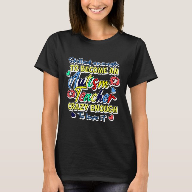 T-shirt Enseignant sensibilisation sur l'autisme (Devant)
