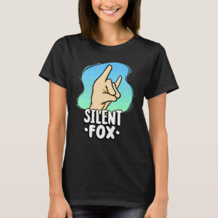T-shirt Enseignant Silencieux Fox Pour Étudiant Tranquille