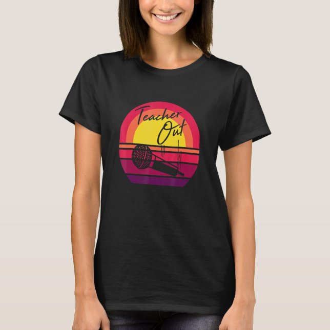 T-shirt Enseignant Sortir Mic Drop Fin De L'École Apprécia (Devant)