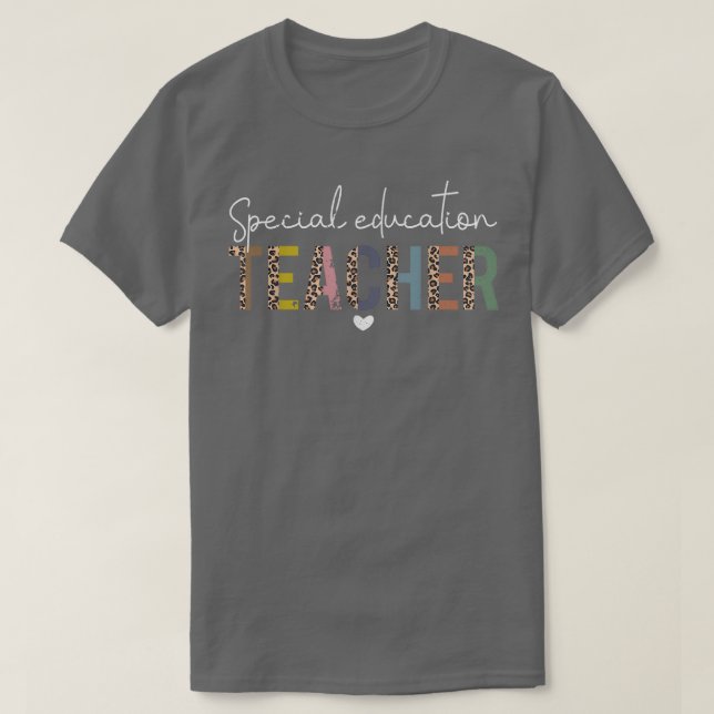 T-shirt Enseignant Spécial Spirate Ed SPED Leopard Boh (Design devant)