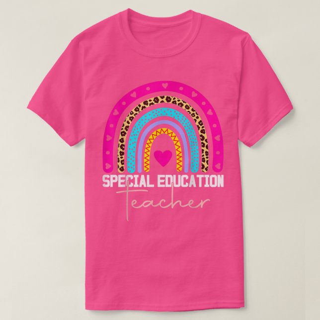 T-shirt Enseignant Spécial Spirate Ed SPED Leopard Rai (Design devant)