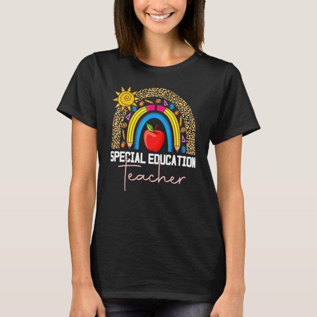 T-shirt Enseignant Spécial Spirate Ed SPED Leopard Rai (Devant)